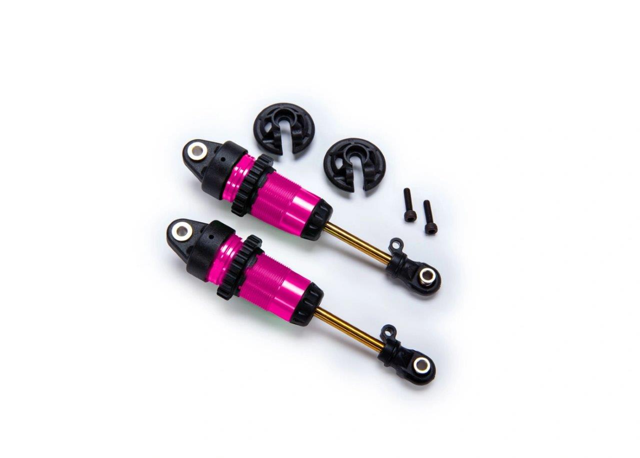 Traxxas Stötdämpare GTR Long Rosa utan fjädrar (2)