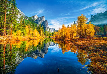 The Three Brothers, Yosemite National Park USA, puslespil med 1000 brikker (C-105489)