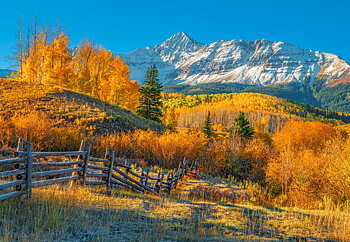 View of Wilson Peak in Autumn, USA, puslespil med 1000 brikker (C-105502)