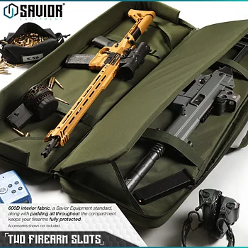 Savior Equipment American Classic 55" Double Rifle Bag - OD Green 2
