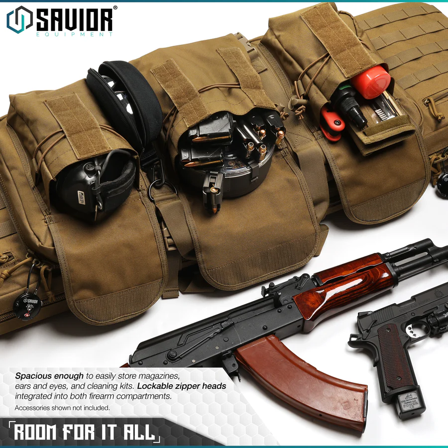 Savior Equipment American Classic 55" Double Rifle Bag - FDE 5