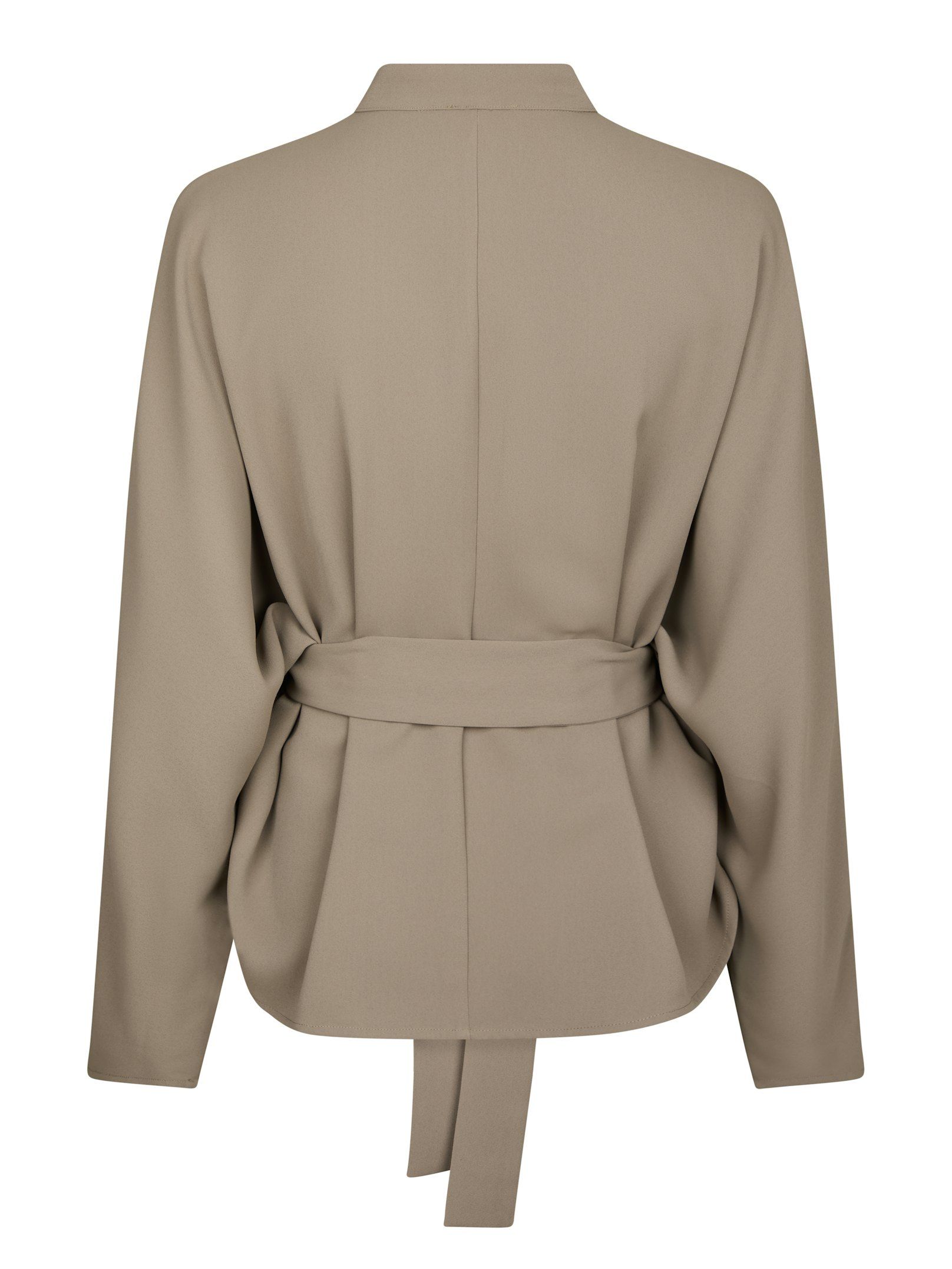 Neo Noir  - Ellery Crepe Blouse Taupe - 6