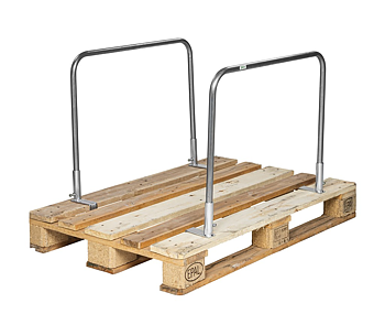 Pallstöd som stabiliserar gods på pall vid lagring och transport