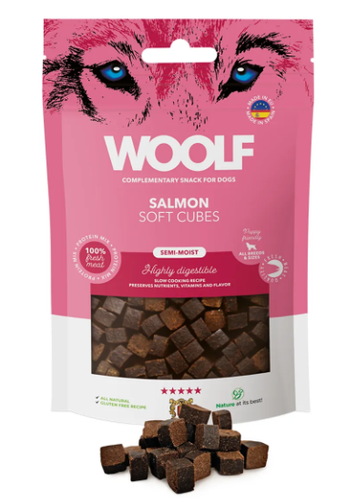 WOOLF Soft Cubes - SALMON 100g