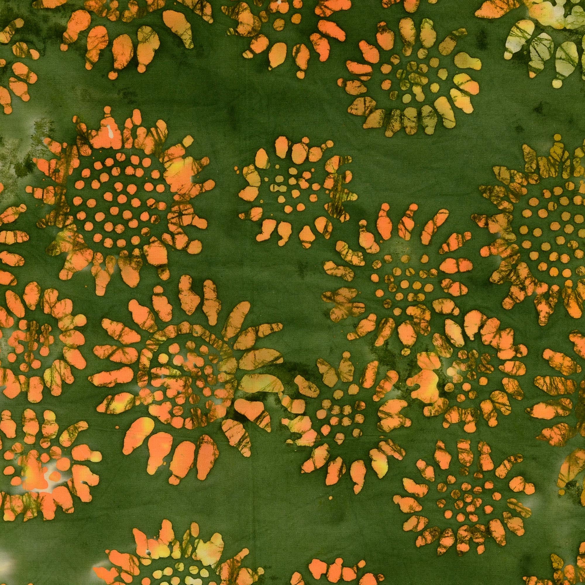 Batik Grön/Gul Poplin