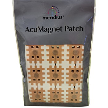 AcuMagnet Patch, Kulplåster för kroppsakupressur, 1100 gauss, 45 st med en magnet på rutnätsplåster