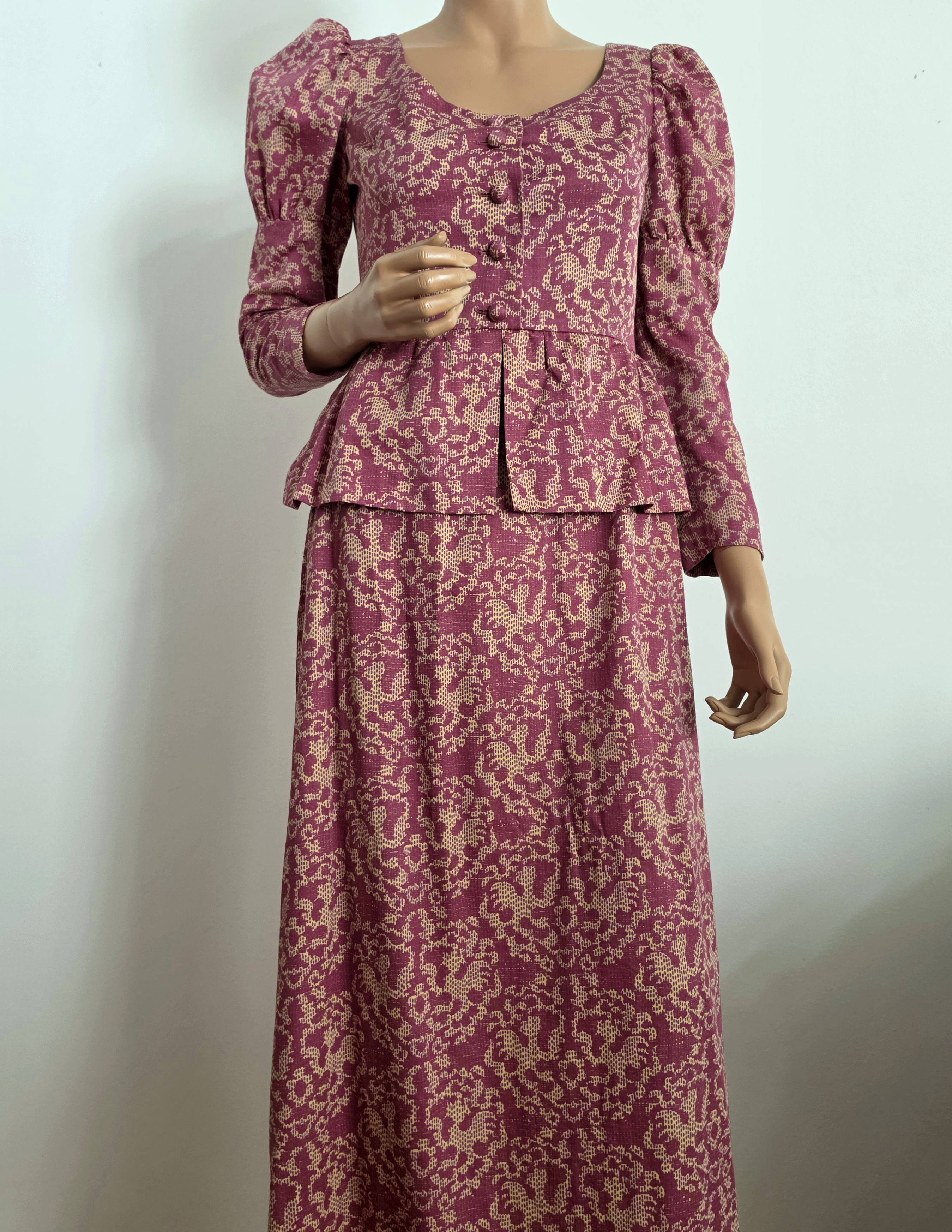 Vintageklänning  med puffärm Kaisu Heikkilä ca storlek 36 Vintage - 12