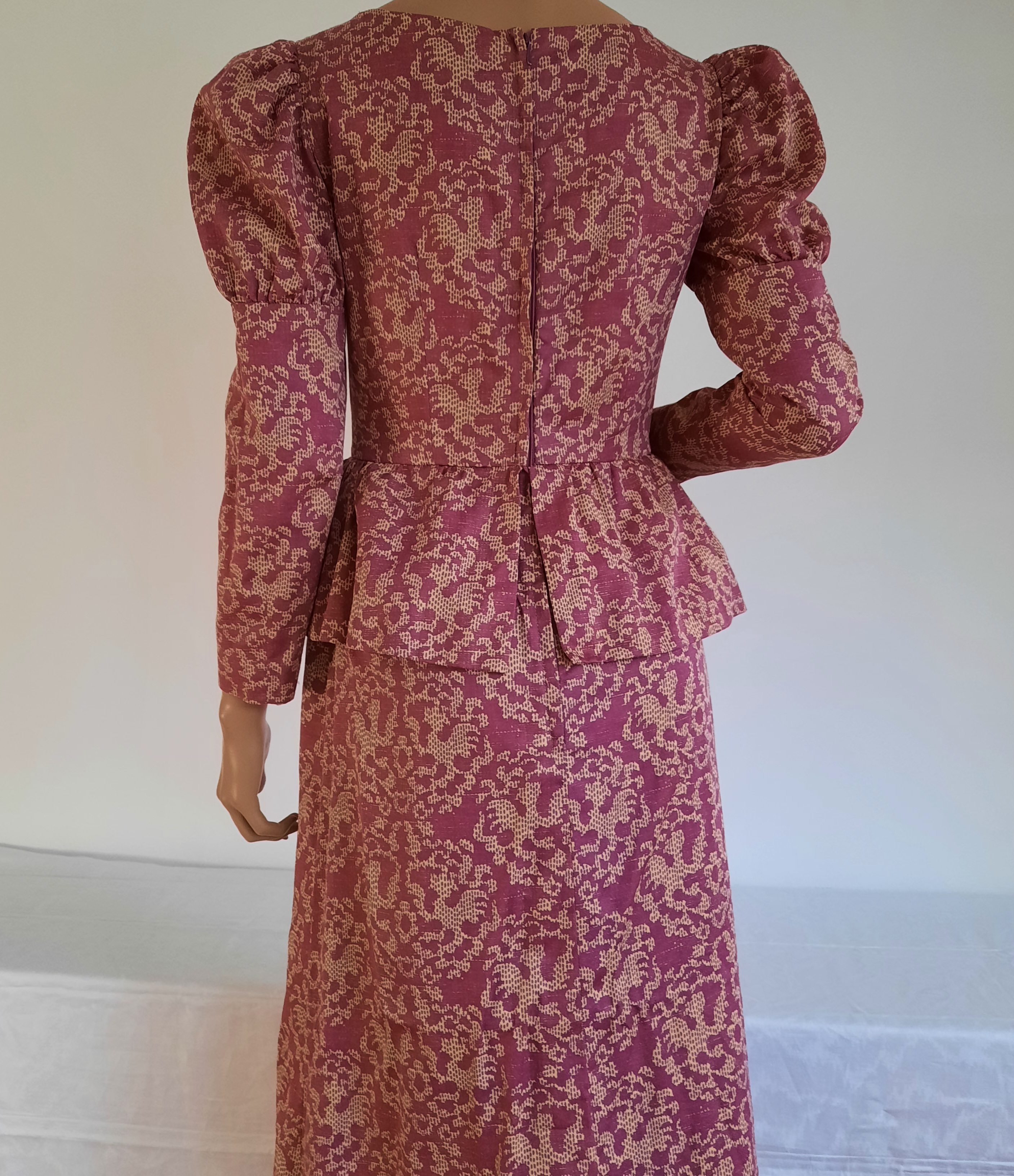 Vintageklänning  med puffärm Kaisu Heikkilä ca storlek 36 Vintage - 7