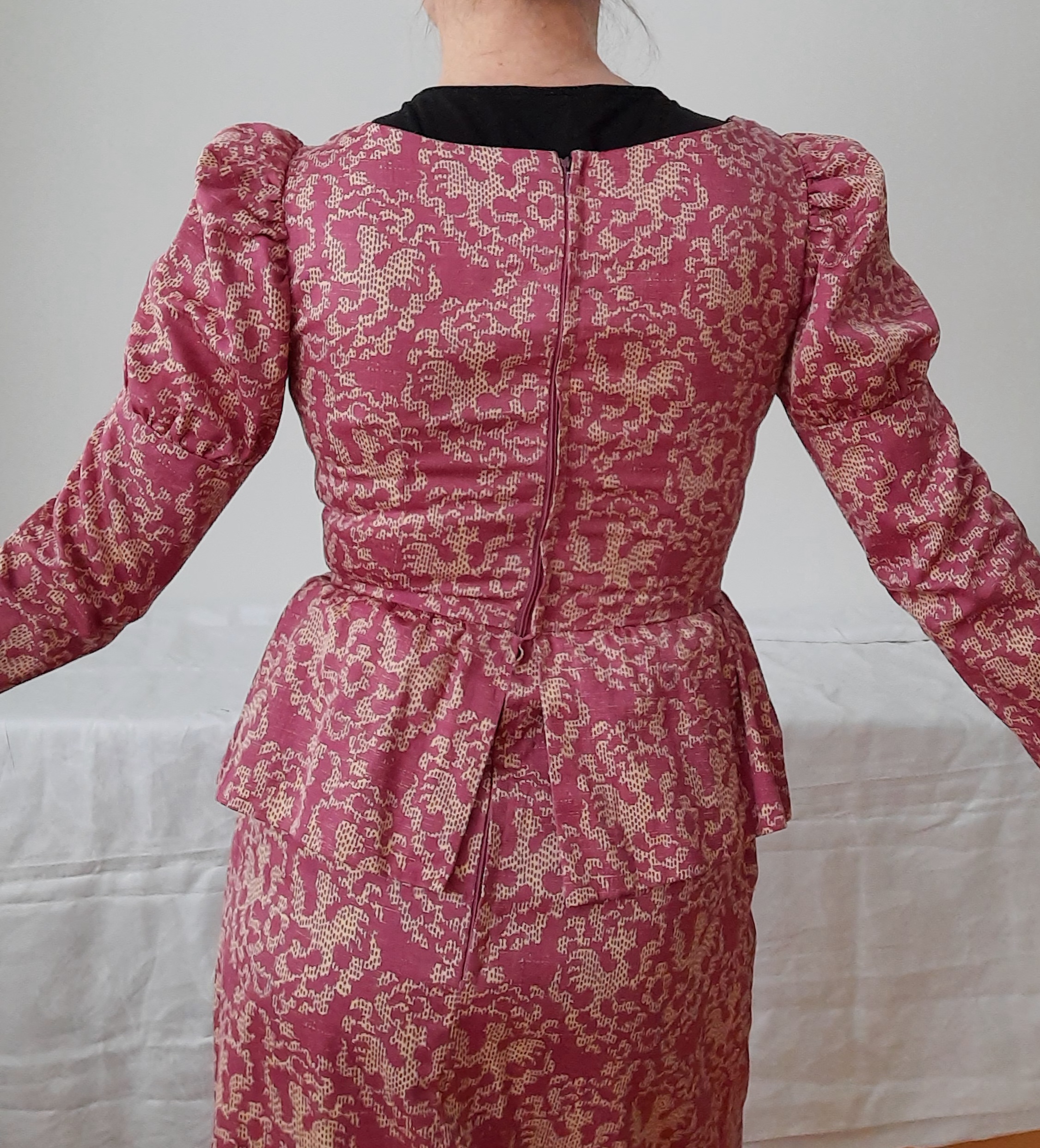 Vintageklänning  med puffärm Kaisu Heikkilä ca storlek 36 Vintage - 8