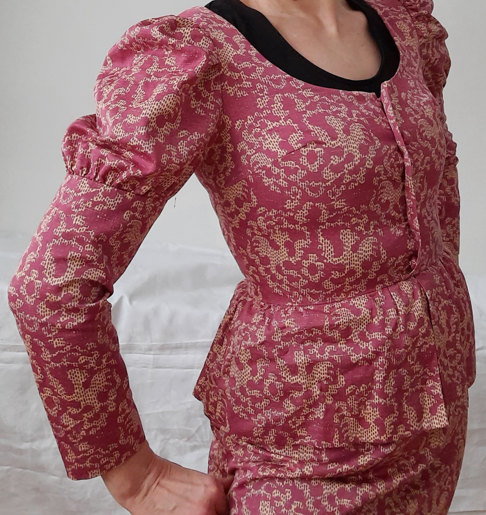 Vintageklänning  med puffärm Kaisu Heikkilä ca storlek 36 Vintage - 9