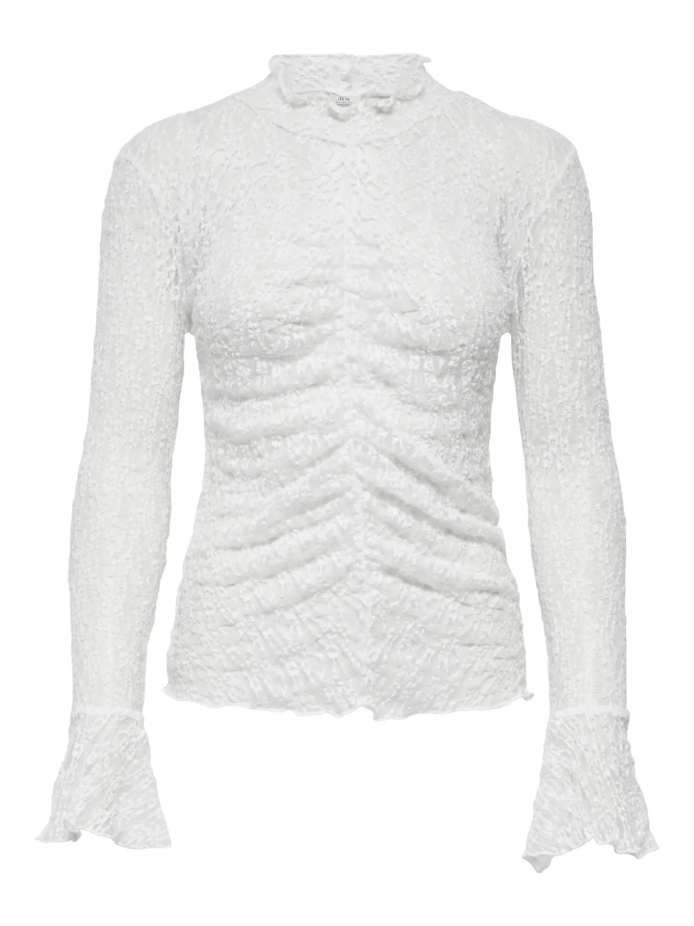 JDYLALA L/S HIGH NECK LACE TOP JRS  Cloud Dancer