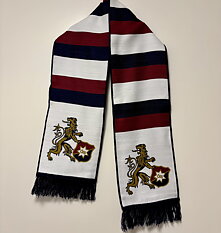 Stickad, randig halsduk