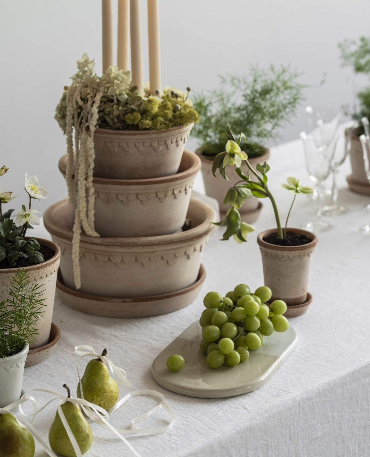 Pot with saucer - Copenhagen Low Light - Bergs Potter - Rustic Terracotta - 17