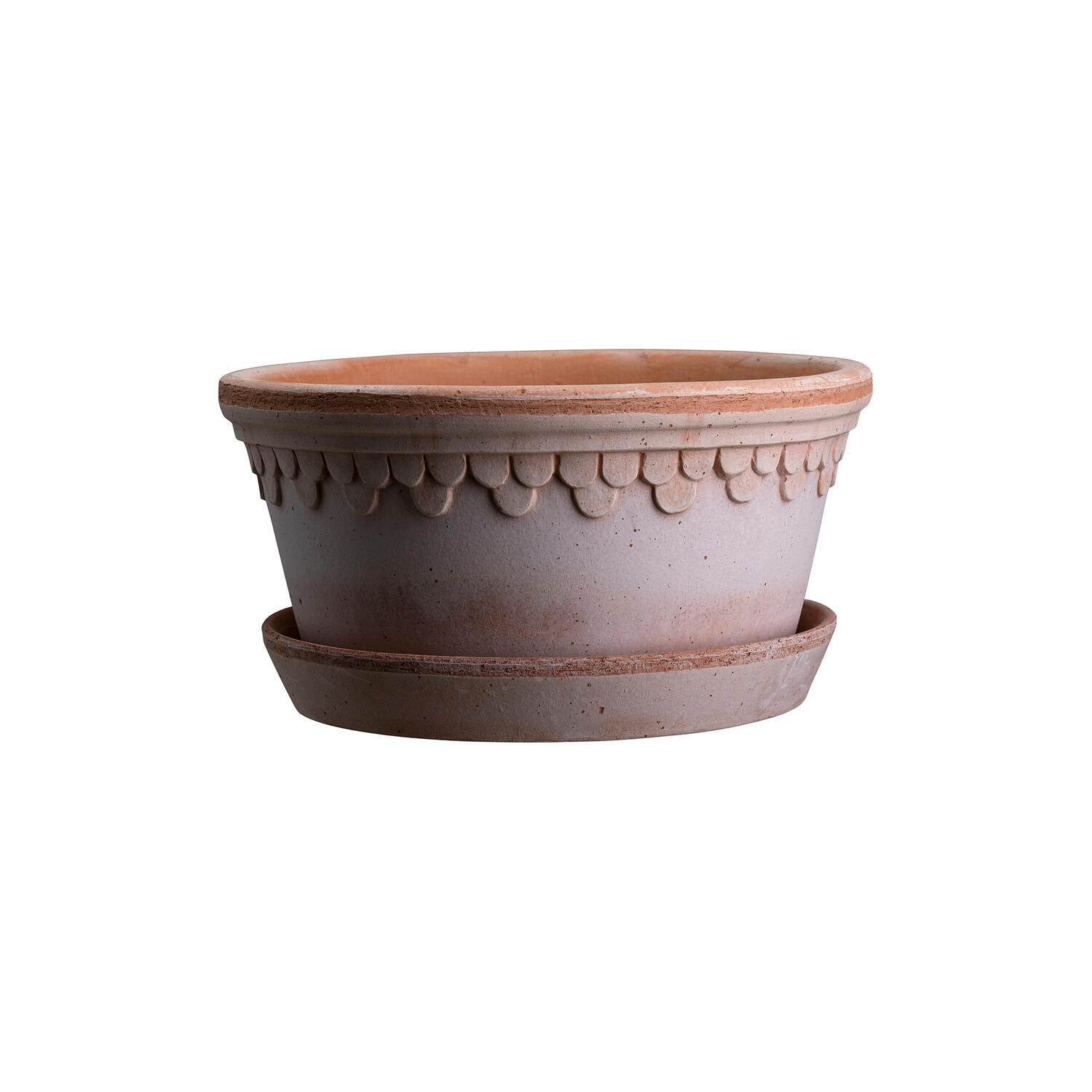 Pot with saucer - Copenhagen Low Light - Bergs Potter - Rustic Terracotta - 5