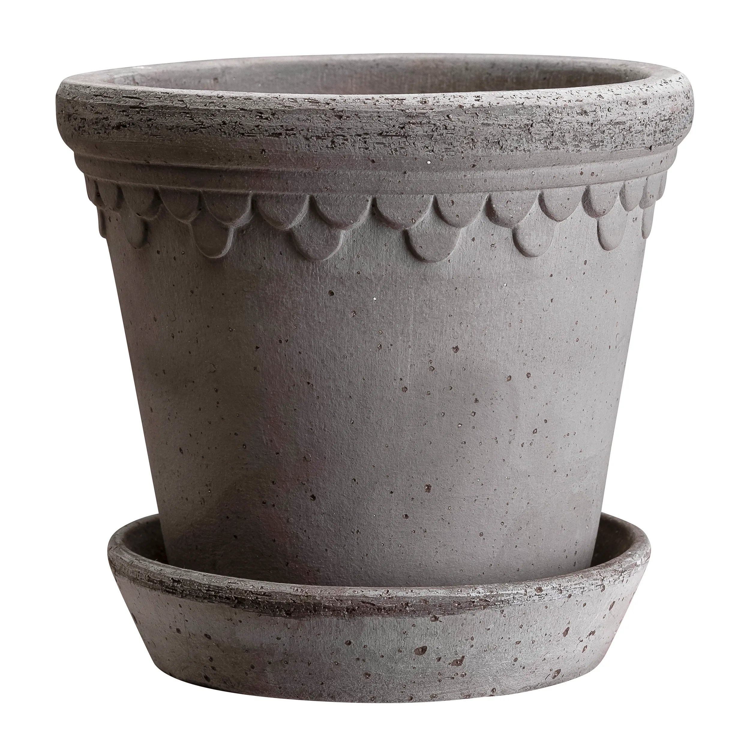 Bergs Potter Kruka Köpenhamn 12 cm - Rustik Terracotta - Grå - 2