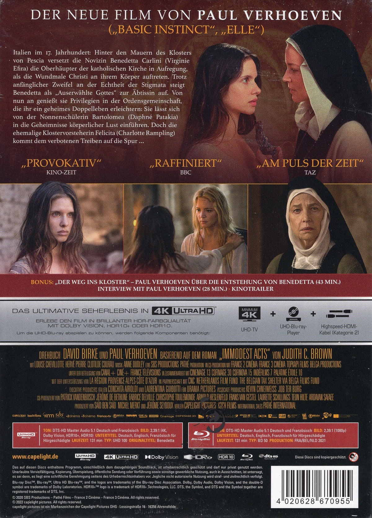 Benedetta (ej svensk text) (4K Ultra HD + Blu-ray) - 2