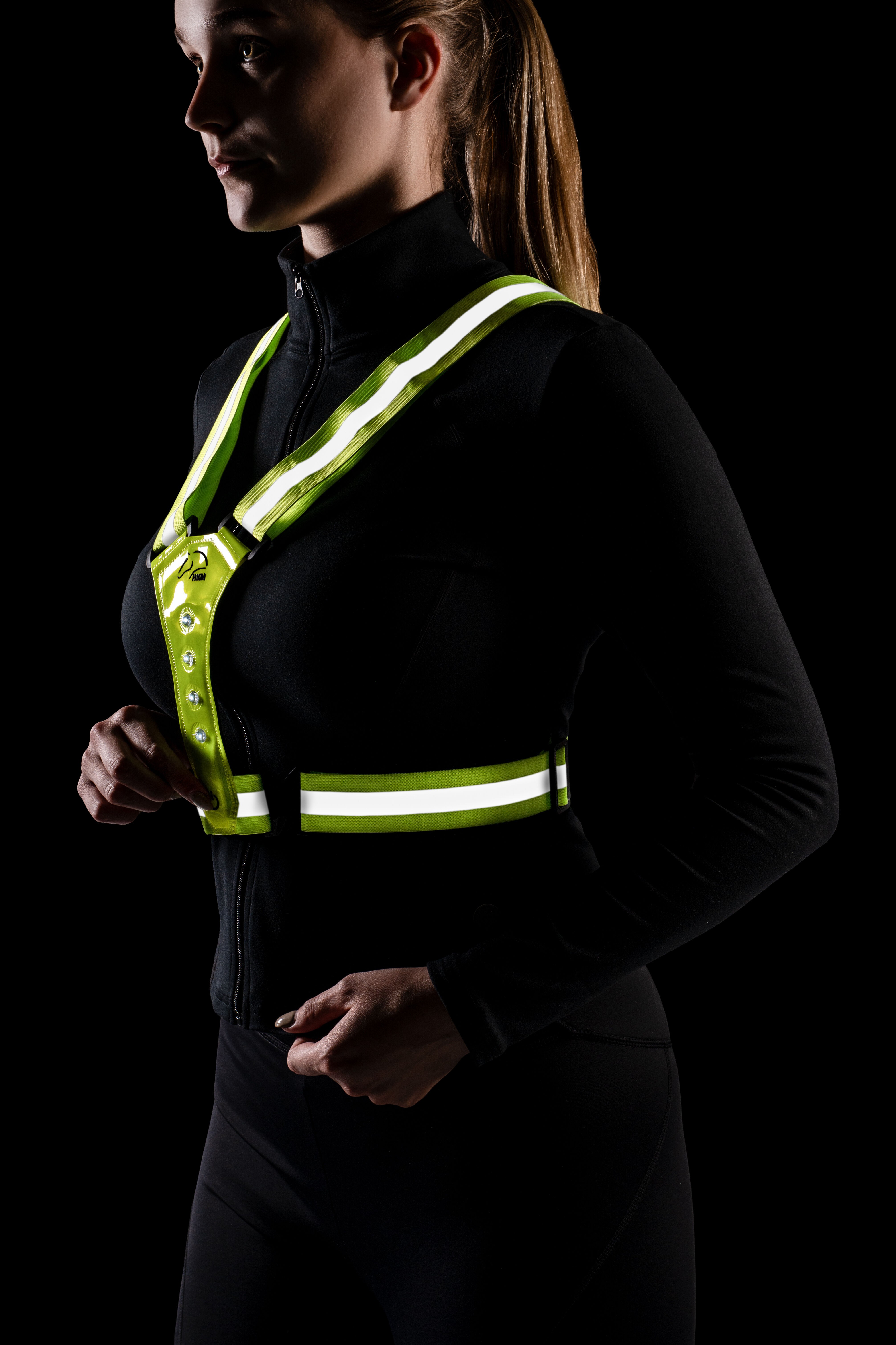 HKM Reflective Vest LED – Child – Rechargeable Battery