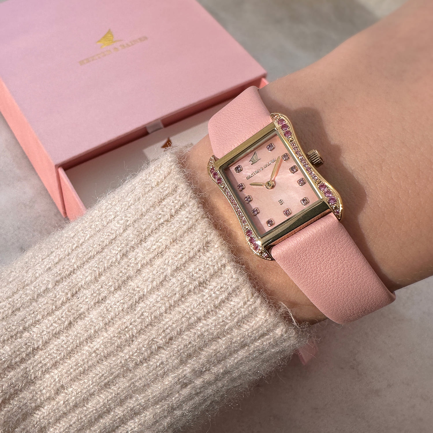 H&B Cronvas, Powder Pink, Gold - 13