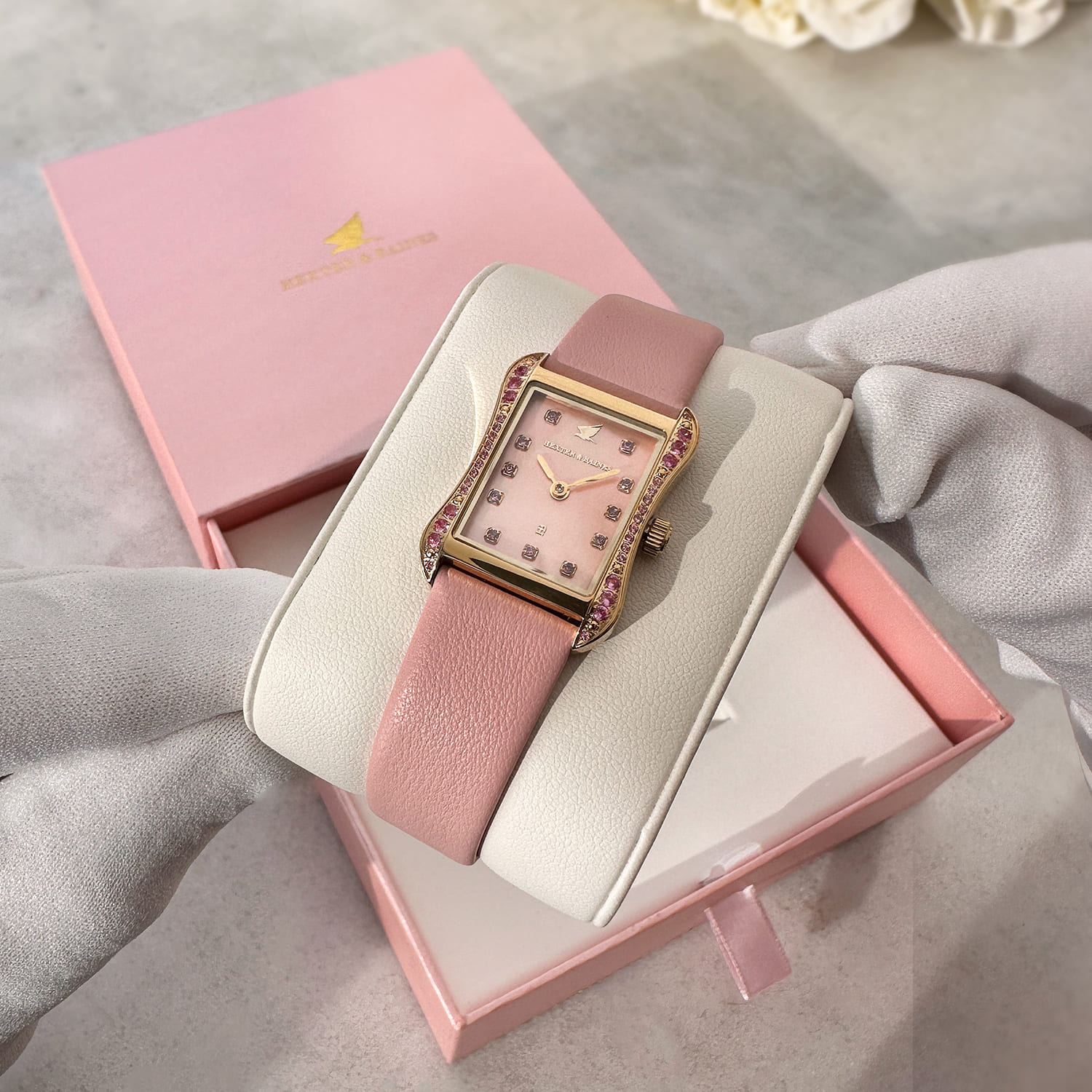 H&B Cronvas, Powder Pink, Gold - 9