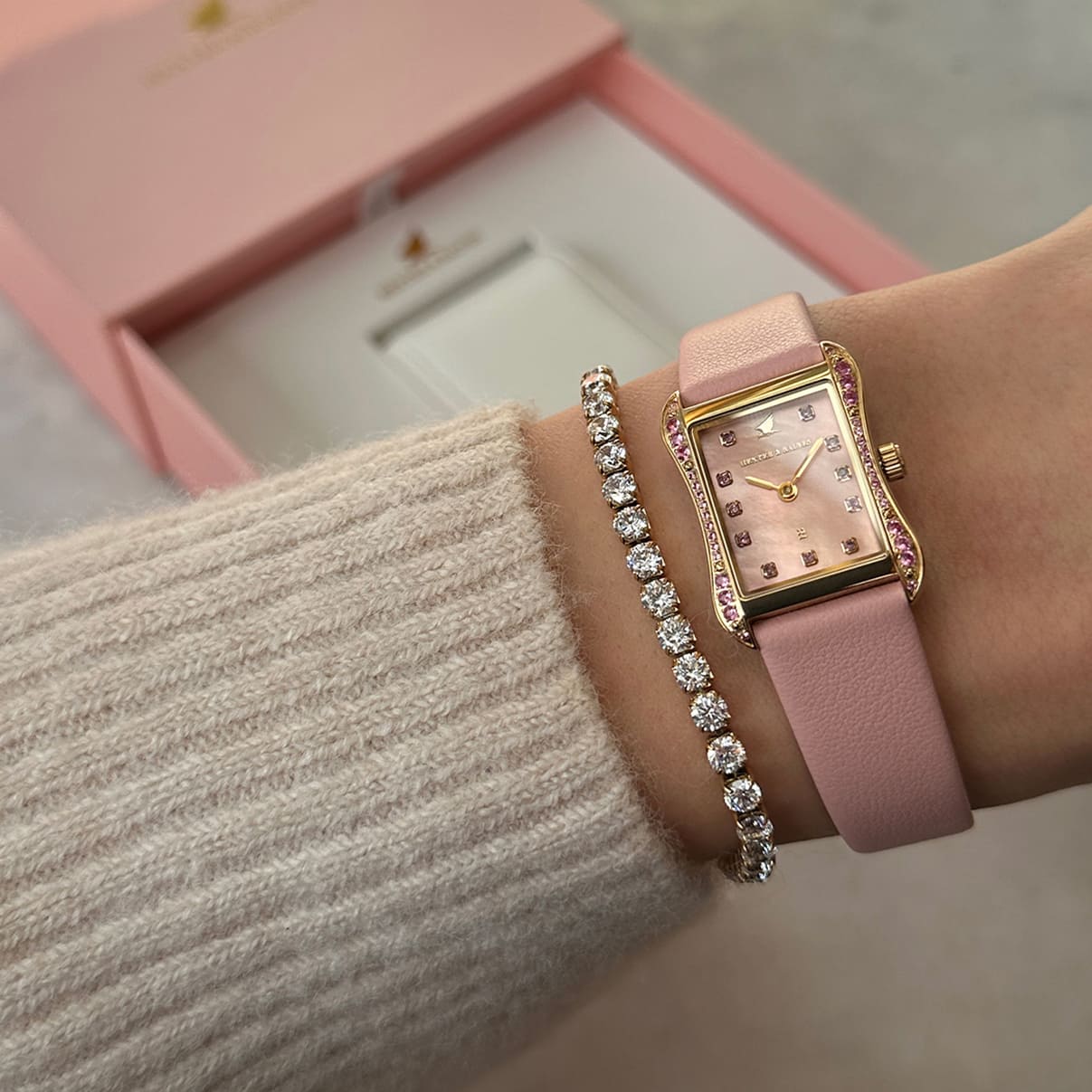 H&B Cronvas, Powder Pink, Gold - 12