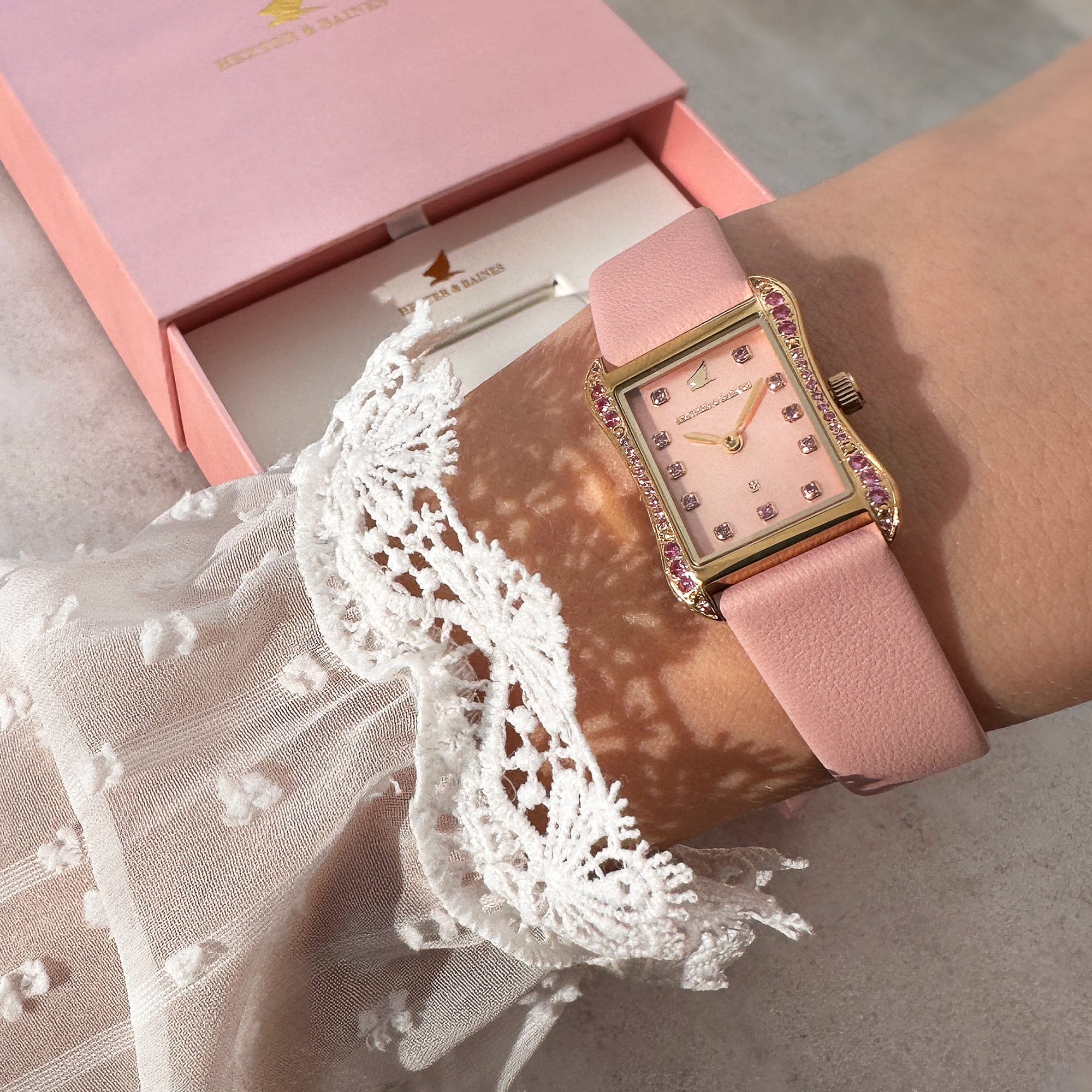 H&B Cronvas, Powder Pink, Gold - 3