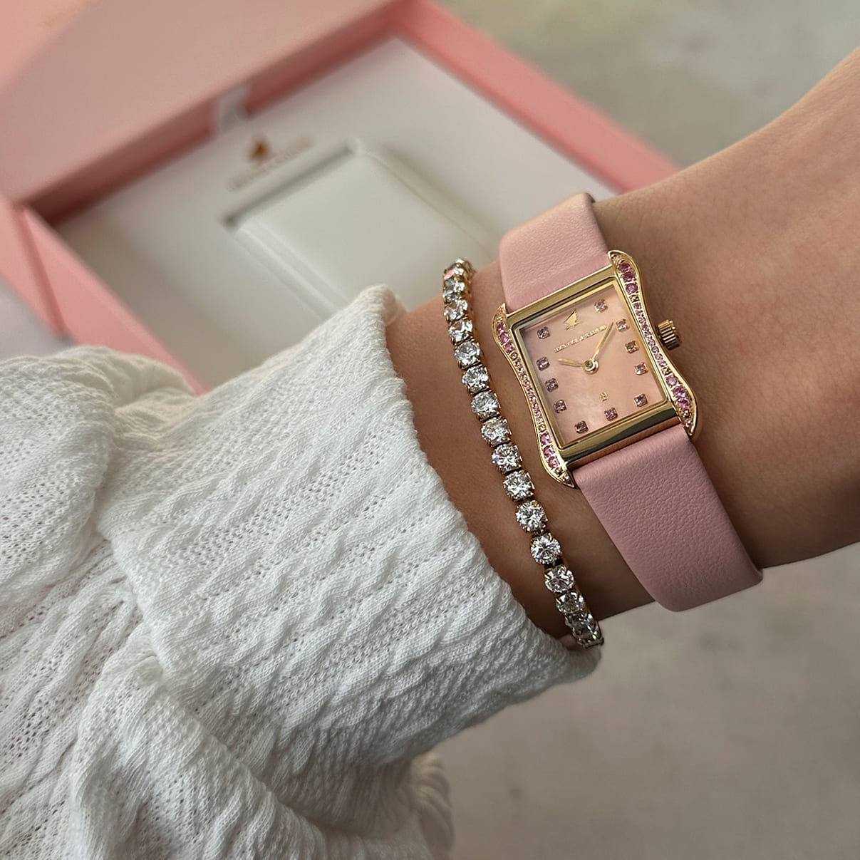 H&B Cronvas, Powder Pink, Gold - 4