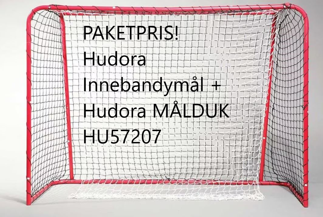PAKETPRIS! Hudora Innebandymål Match 160x115x60 (BxHxD) + MÅLDUK HU57207