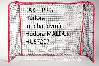 PAKETPRIS! Hudora Innebandymål Match 160x115x60 (BxHxD) + MÅLDUK HU57207