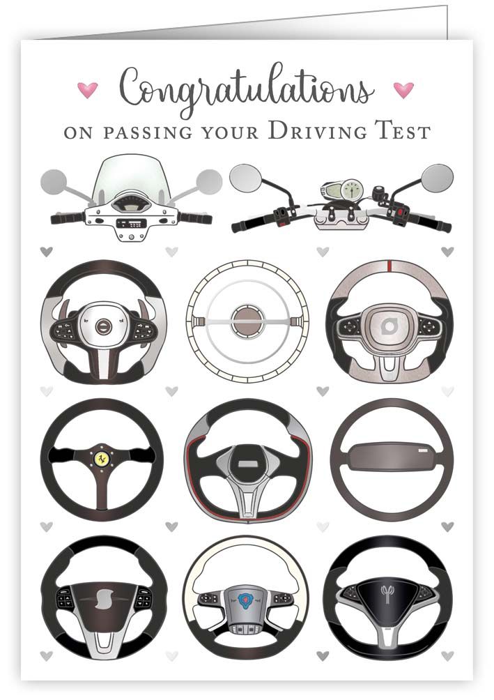 Congratulations on passing your Driving Test, Greeting card