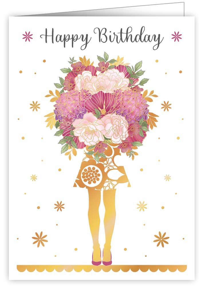 Happy Birthday, Flower bouquet, Greeting Card