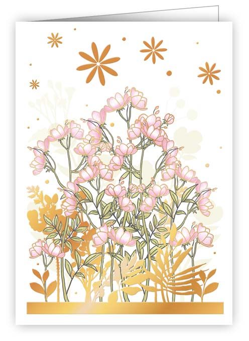 No specific text, Flowers, Mini card