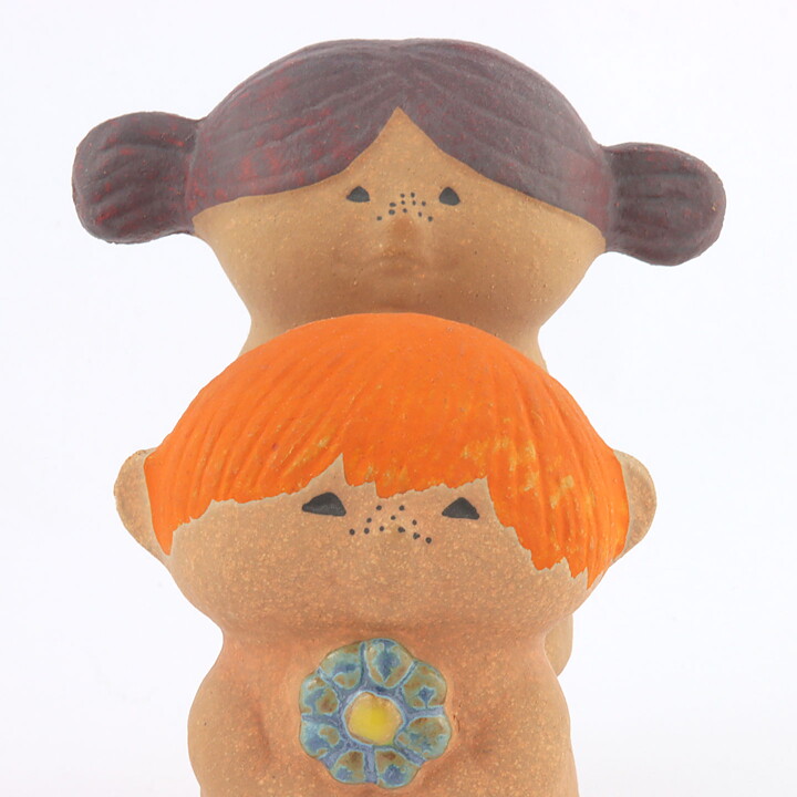Lisa Larson (Adam & Eva 1972) Boy and Girl Figurines (Small) 11 cm (3)