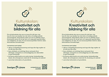 Kulturskolan: Kreativitet och bildning för alla – flyer 2xA5