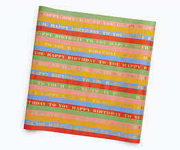 Striped Birthday Continuous Wrap
