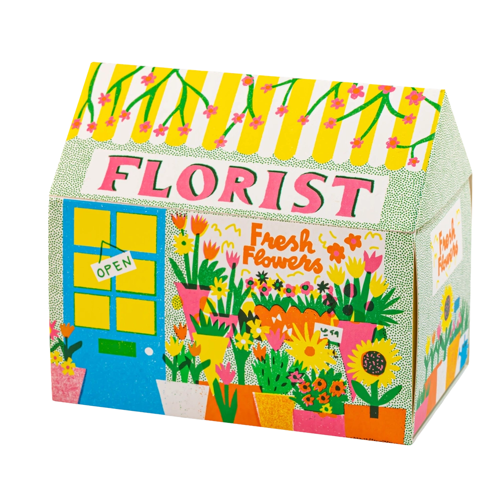 Tändsticksask/hus Blomsteraffär