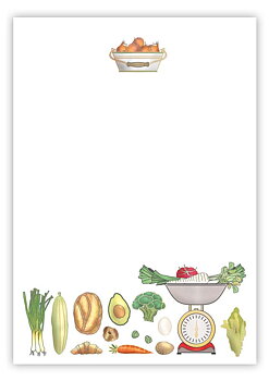 Vegetables, Slant Note Block, Quire Stationary