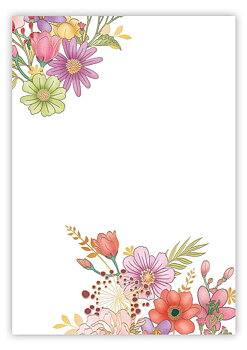Flowers, Slant Note Block, Quire Stationary