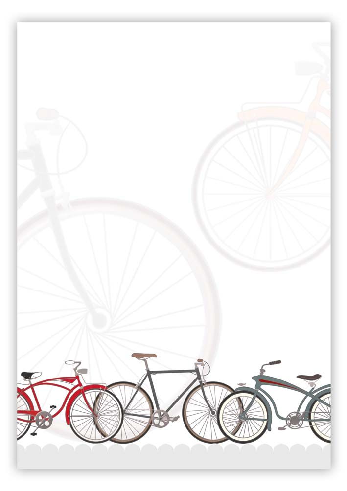 Bicycles, Slant Note Block, Quire Stationary