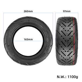 90/65-6.5 däck till elsparkcykel Tubeless – Street
