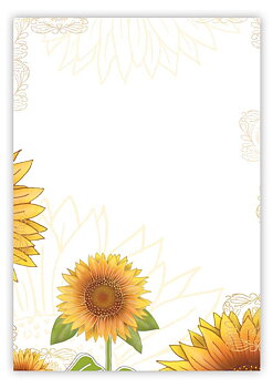 Sunflowers, Slant Note Block, Quire Stationary