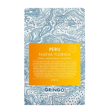 Gringo Nordic - Nueva Florida - Peru - Ekologiska (SE-EKO-04) mellanrostade hela kaffebönor - 250g