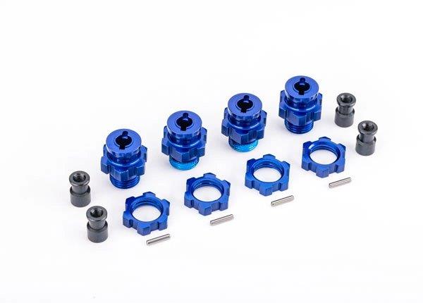 Traxxas Hjulnav & Mutter 17mm Alu Blå (4) Jato 4x4