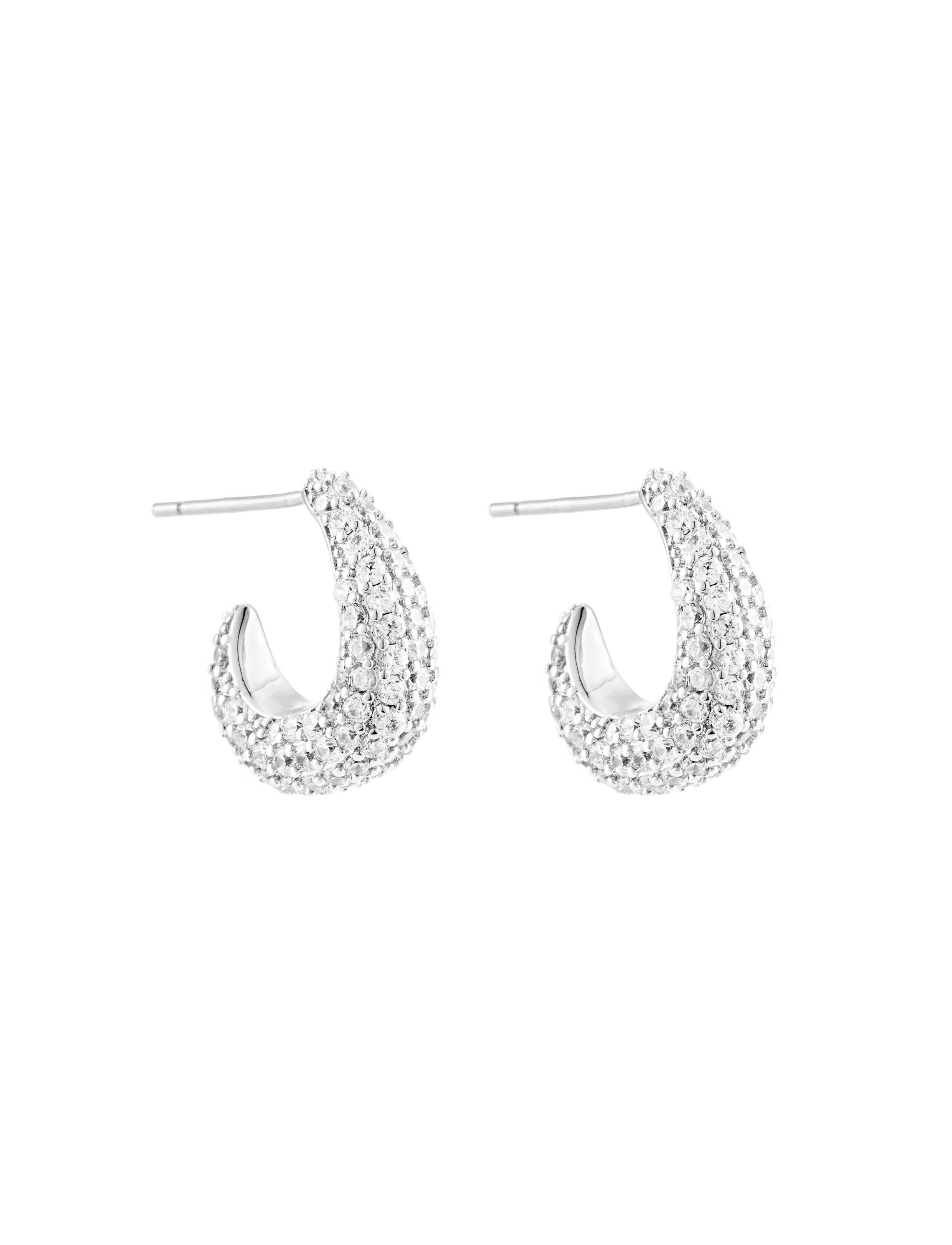 Toscana crystal earring silver - 3