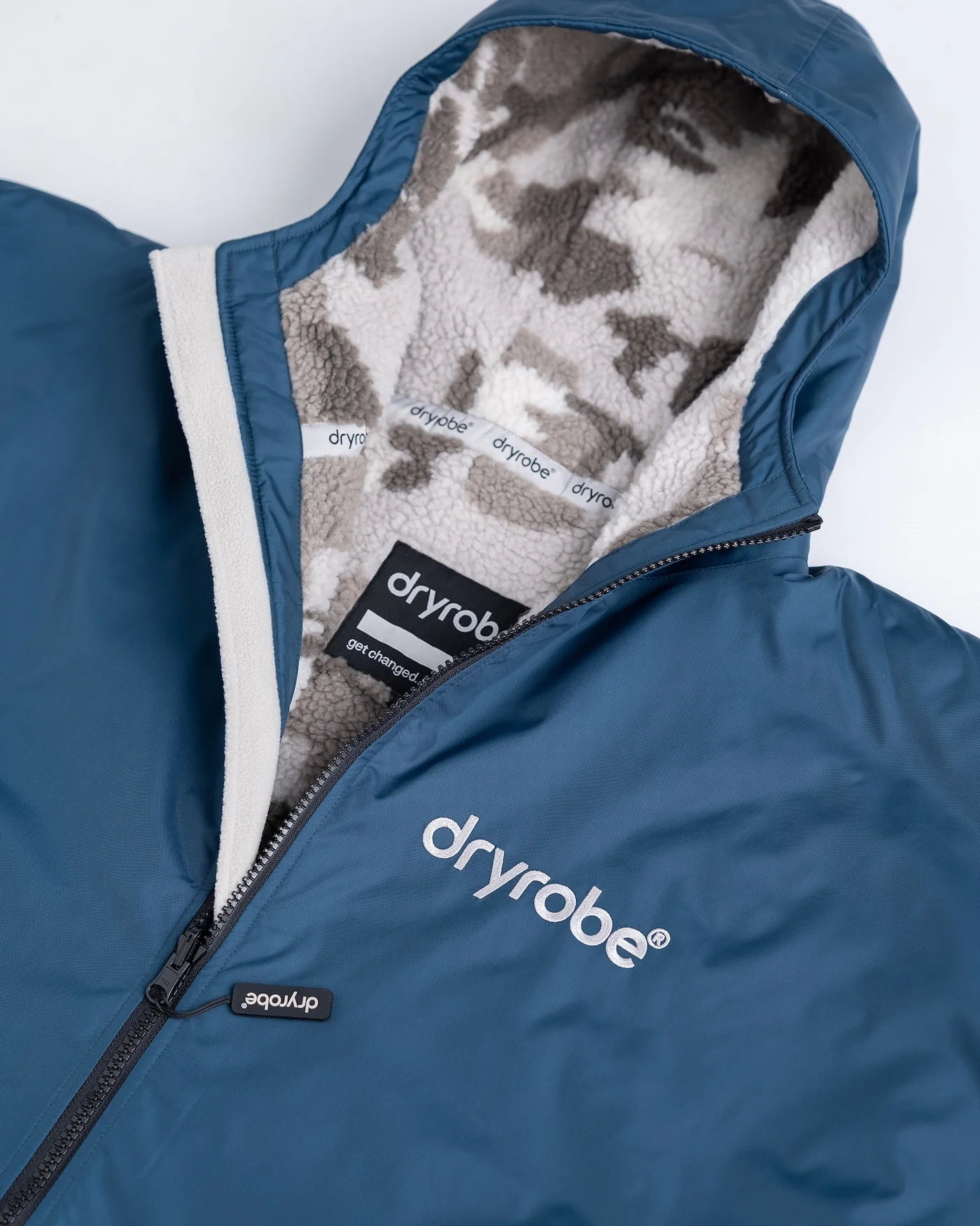 dryrobe® Advance Long Sleeve - Deep Sea Blue / Camo 2