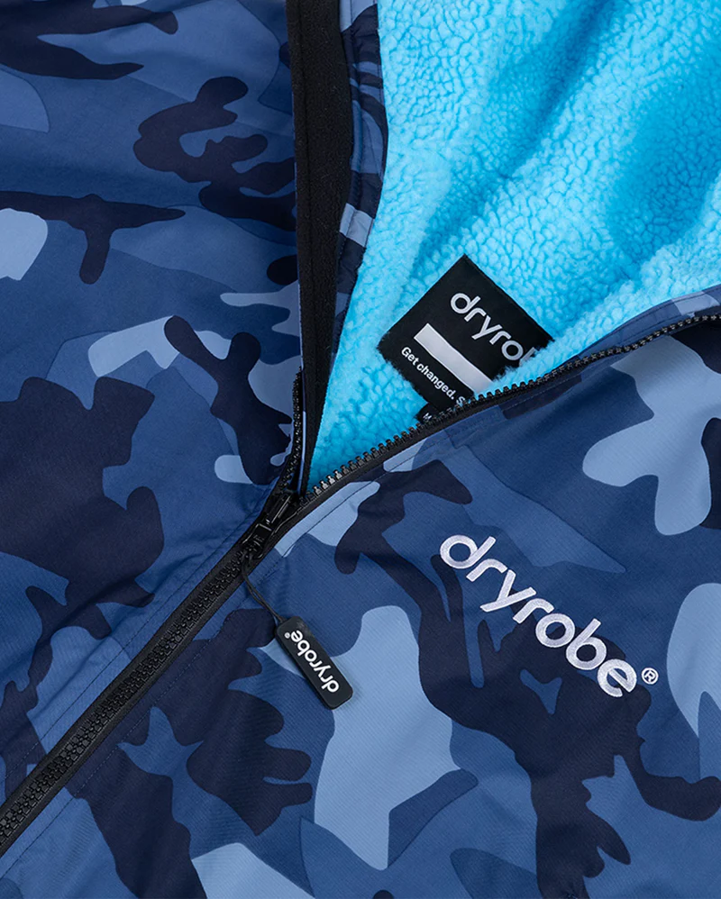dryrobe Advance Long Sleeve - Blue Camo / Blue 3