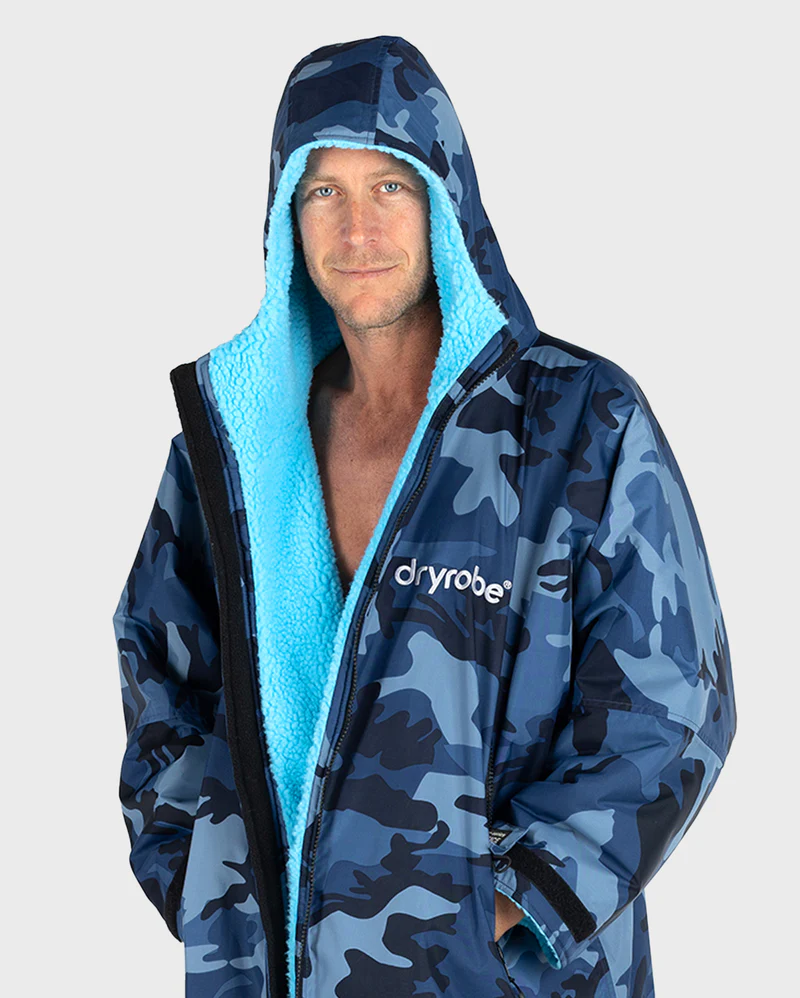 dryrobe Advance Long Sleeve - Blue Camo / Blue