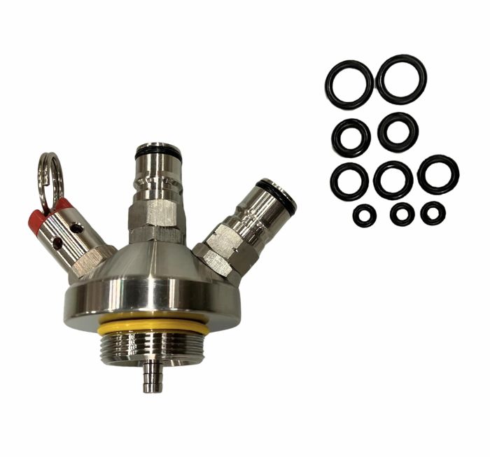 Mini keg lock med kulventiler - 3