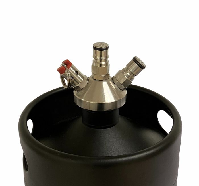 Mini keg lock med kulventiler - 2