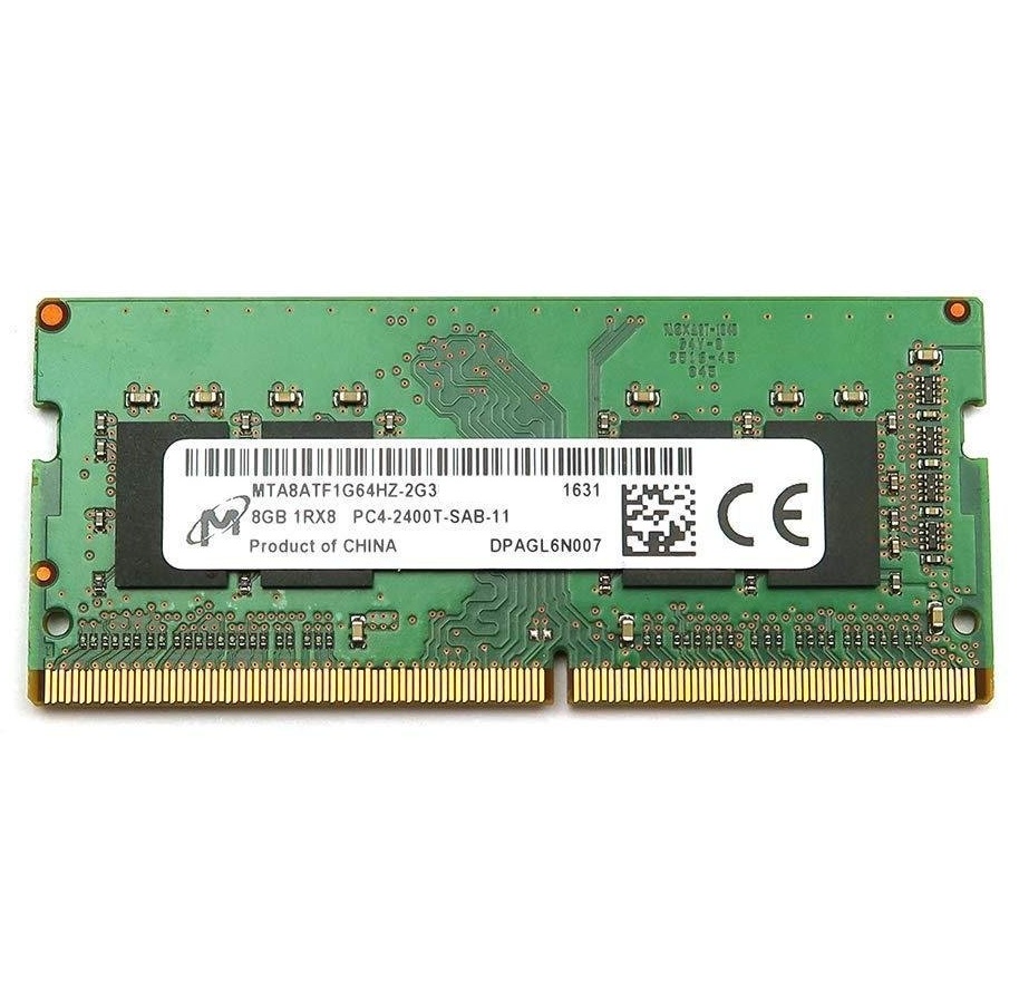 Begagnat 8GB DDR4 (1x8GB) Micron SODIMM 1Rx8 PC4-2400T 2400MHz RAM Minne MTA8ATF1G64HZ-2G3