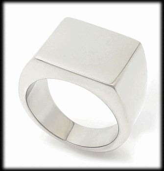15 X 15 mm klack ring i rostfritt stål.